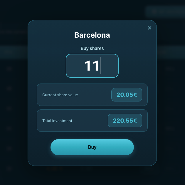 Buy Modal Example